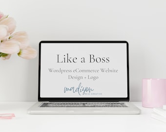 Like a Boss Website Kit | Ecommerce Dropship Store Retail Business Brand Package | Custom Branding Kit, Logo Creation, WordPress Web Design