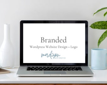 Website-branding | Logocreatie + aangepaste webontwerpdiensten | WordPress-webontwerper | Merkkit voor kleine bedrijven, blog, coach, bruiloft