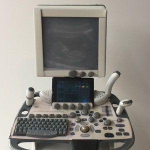 Dollhouse miniature 1/12th scale medical ultrasound machine hospital