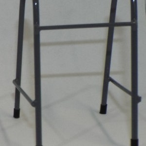 Dollhouse miniature handcrafted Medical walker metal 1/12th scale Grey