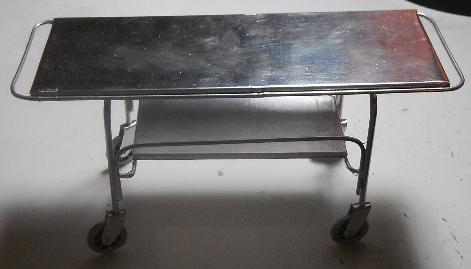 Dollhouse miniature handcrafted Asylum Hospital Medical morgue Gurney table 1/12th