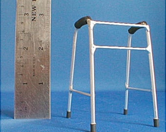 Doll miniature handcrafted Medical walker metal 1/12th scale