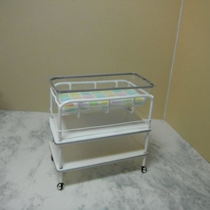 Dollhouse miniature 1/12th scale handcrafted Bassinet baby infant 1/12th scale medical