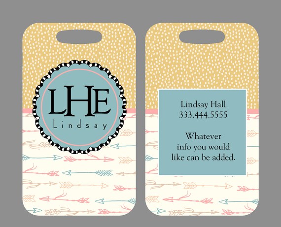 etsy custom luggage tags
