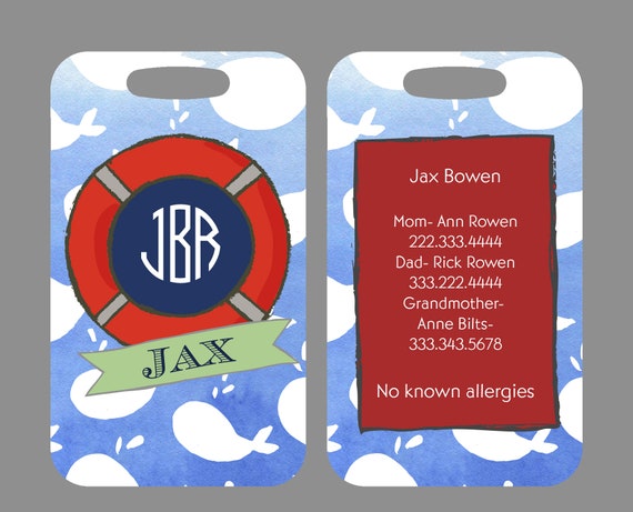 personalized bag tags