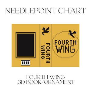 Fourth Wing Needlepoint Cross Stitch Chart PDF File, Xaden, Violet, Basgiath, Rebecca Yarros, Tairn, Sgayl