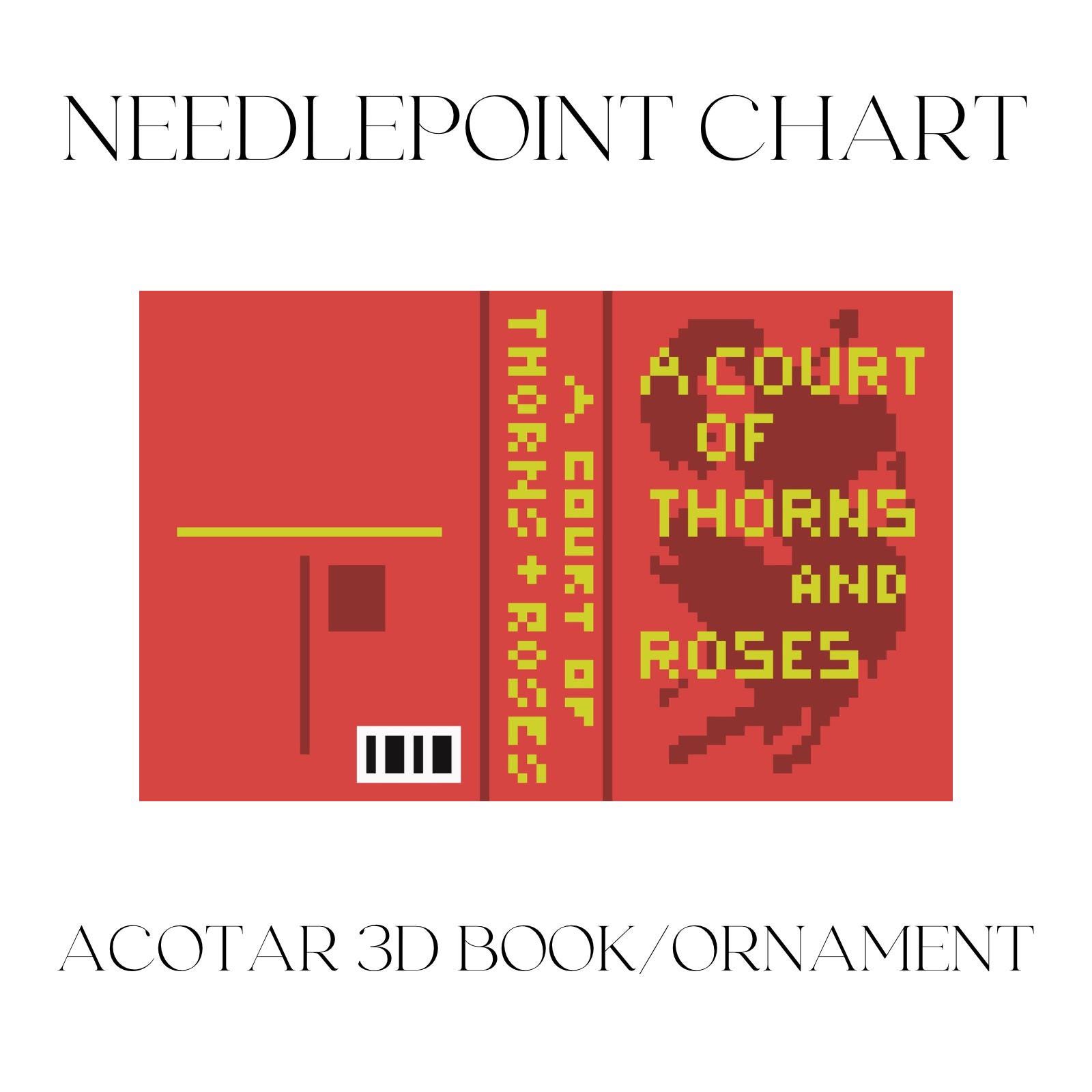 ACOTAR Needlepoint Cross Stitch Chart PDF File, A Court of Thorns and Roses, Cover Art, Rhysand, Feyre, Velaris