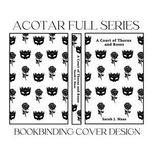 ACOTAR Bookbinding Cover Design PNG File, A Court of Thorns and Roses, Vinyl Book Cover Design, Cover Art, Rhysand, Feyre, Velaris