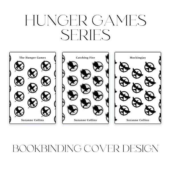 Hunger Games Bookbinding Cover Design PNG File, Catching Fire, Mockingjay, Vinyl Book Cover Design, Cover Art, Katniss, Peeta, Panem