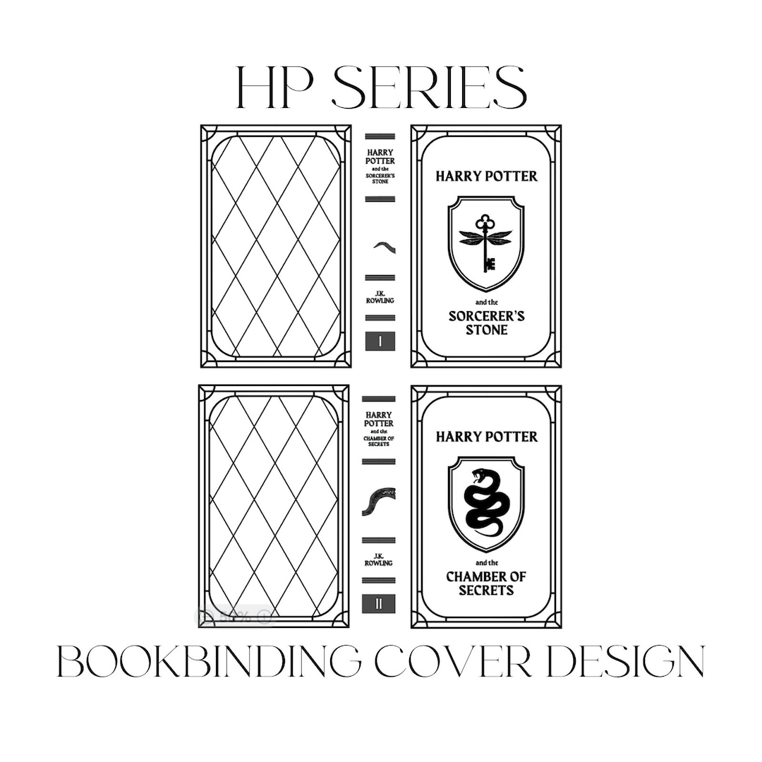 Harry Bookbinding Cover Design PNG File Vinyl Book Cover Etsy