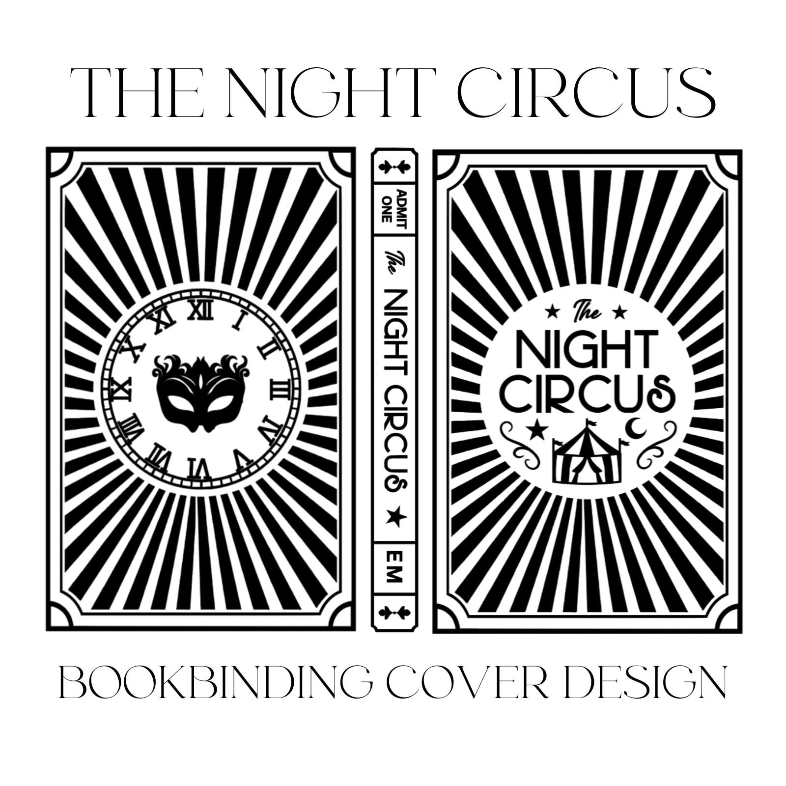 The Night Circus Bookbinding Cover Design PNG File, Erin Morgenstern, Vinyl Book Cover Design, Cover Art