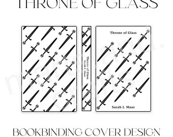 Throne of Glass Bookbinding Cover Design PNG File, TOG, Celeana Sardothian, Vinyl Book Cover Design, Cover Art, Adarlan, Dorian, Chaol