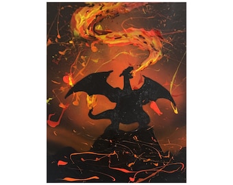 Fire Type One - Spray Paint and Acrylic on canvas