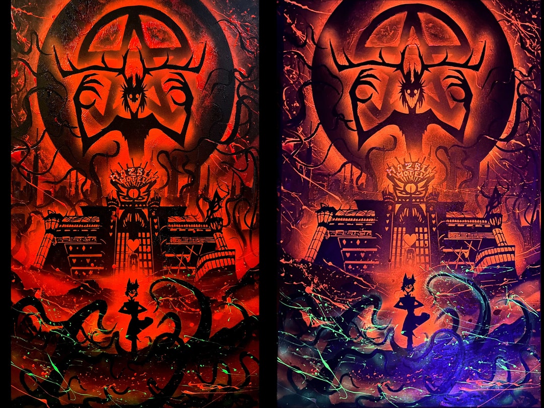 Wish That I’d Stayed Gone - Alastor Hazbin Hotel - Acrylic Painting ...