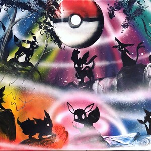 All Types - Spray Paint Art on 24x36 Stretched Canvas image 2