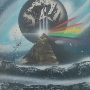 Dark Side of the Moon- Spray Paint Art on Canvas