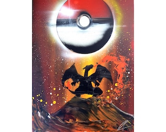 Fire starter - Spray Paint Art on Canvas