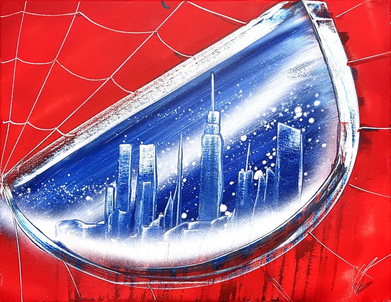 Spider Eye - Spray Paint art on Canvas image 5