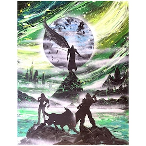 The Final Showdown - Spray Paint Art and Acrylic On Canvas