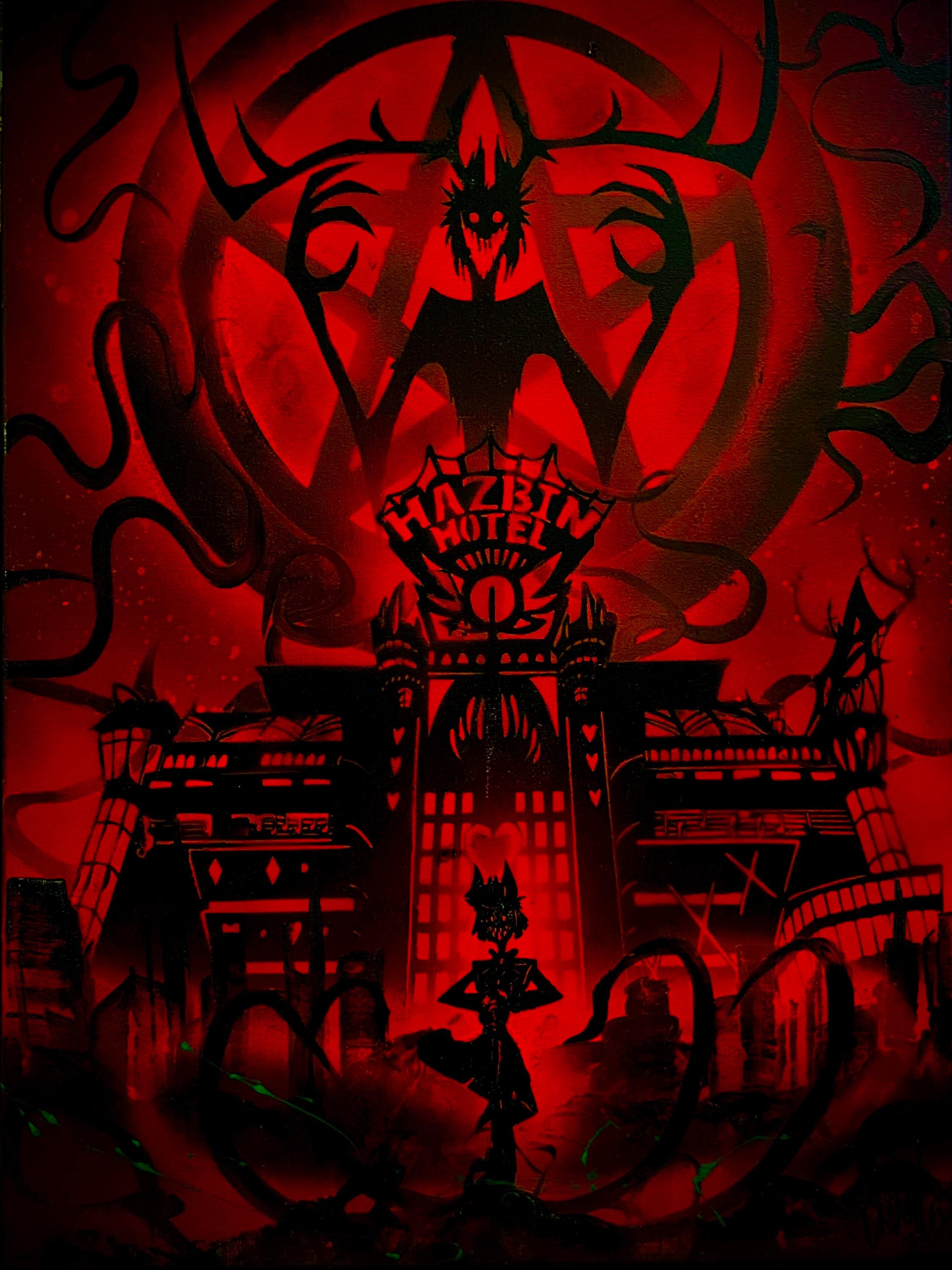 Let's Begin - Alastor Hazbin Hotel - Spray Paint Art Painting With
