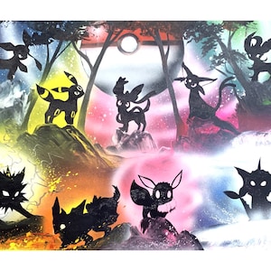 All Types - Spray Paint Art on 24x36 Stretched Canvas image 1
