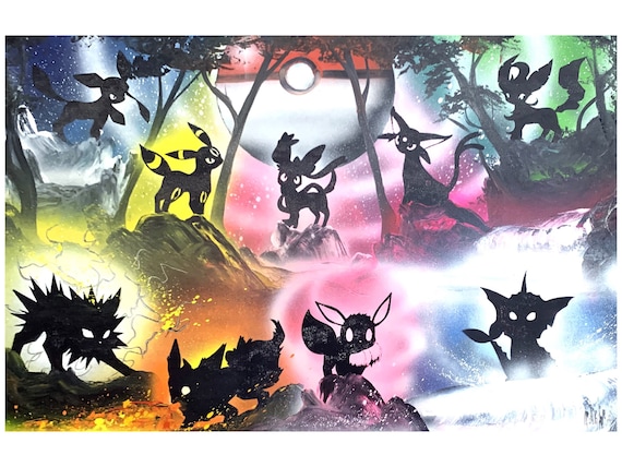 All Types  - Spray Paint Art on 24x36 Stretched Canvas