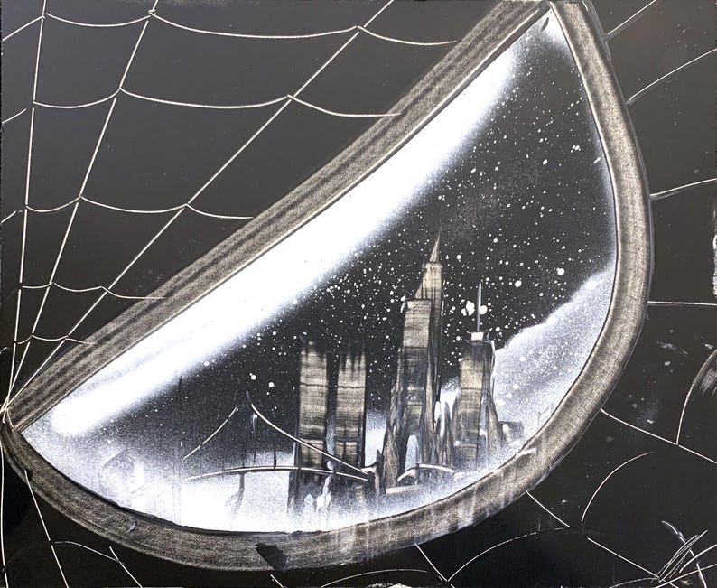 Spider Eye - Spray Paint art on Canvas image 3