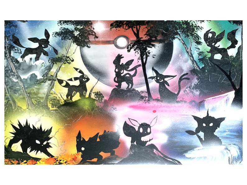 All Types - Spray Paint Art on 24x36 Stretched Canvas image 3