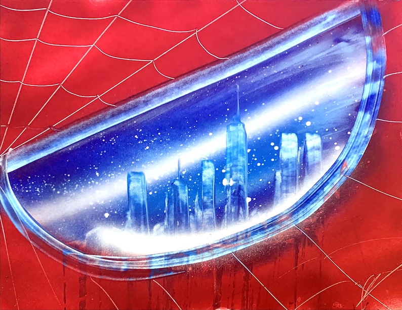 Spider Eye - Spray Paint art on Canvas image 4