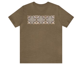 Camiseta con cita de San Porfirio, monje ortodoxo, diseño de cruz bizantina, camiseta de manga corta de jersey de algodón unisex