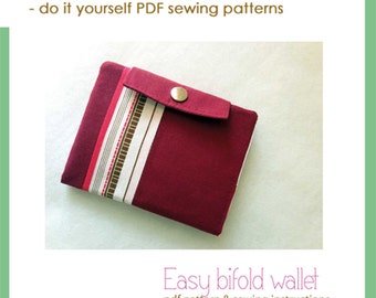 Easy Bifold Portemonnaie - PDF Schnittmuster