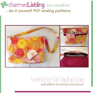 Working Girl laptop bag - PDF sewing pattern