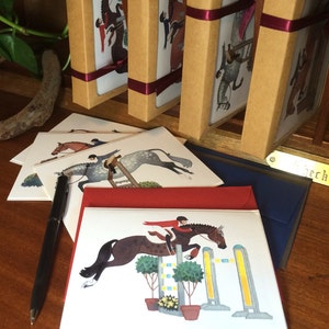 The Greeting Card: Gift Set of 8- Handmade Illustrated Hunter/Jumper Cards