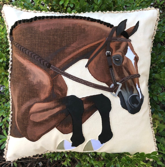 The Hunter Horse Pillow: Bespoke Equestrian Home Decor