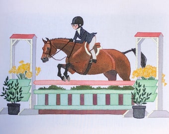 Custom Whimsical Illustration: Hunter/Jumper/Equitation