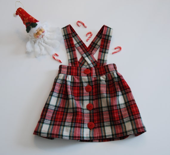 Christmas plaid top skirt etsy