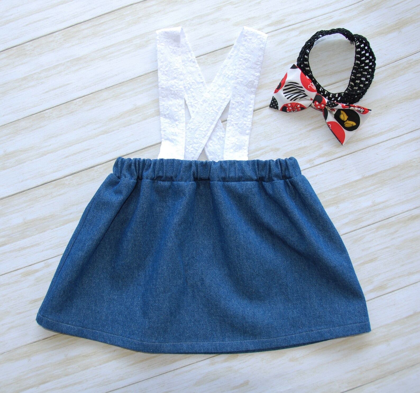 Handmade Toddler denim skirt Disney trip outfit 18 mo. baby Etsy