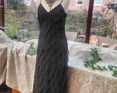 Black dress special occasion prom party wedding bridesmaid clubbing halloween uk size10 usa size 6