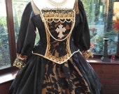 18th century Custom made gown made to your own measurements with hooped petticote queen fairy princess stage party banquet