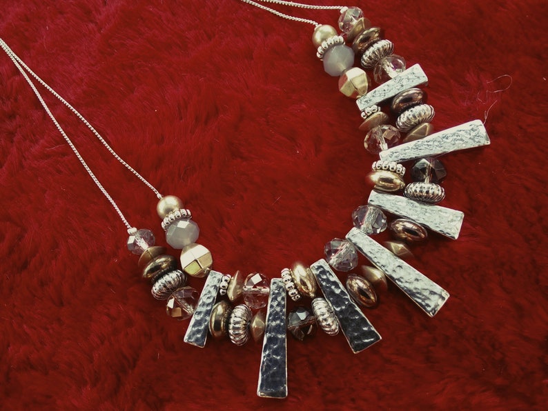 Gift Boxed Free postage silver beaded necklace vintage necklace ajustable chain fastener 2428inches wedding prom party