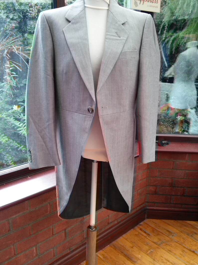 Mens evening dinner evening jacket tailcoat light grey pinstripe new chest 42inch Christmas Wedding evening wear