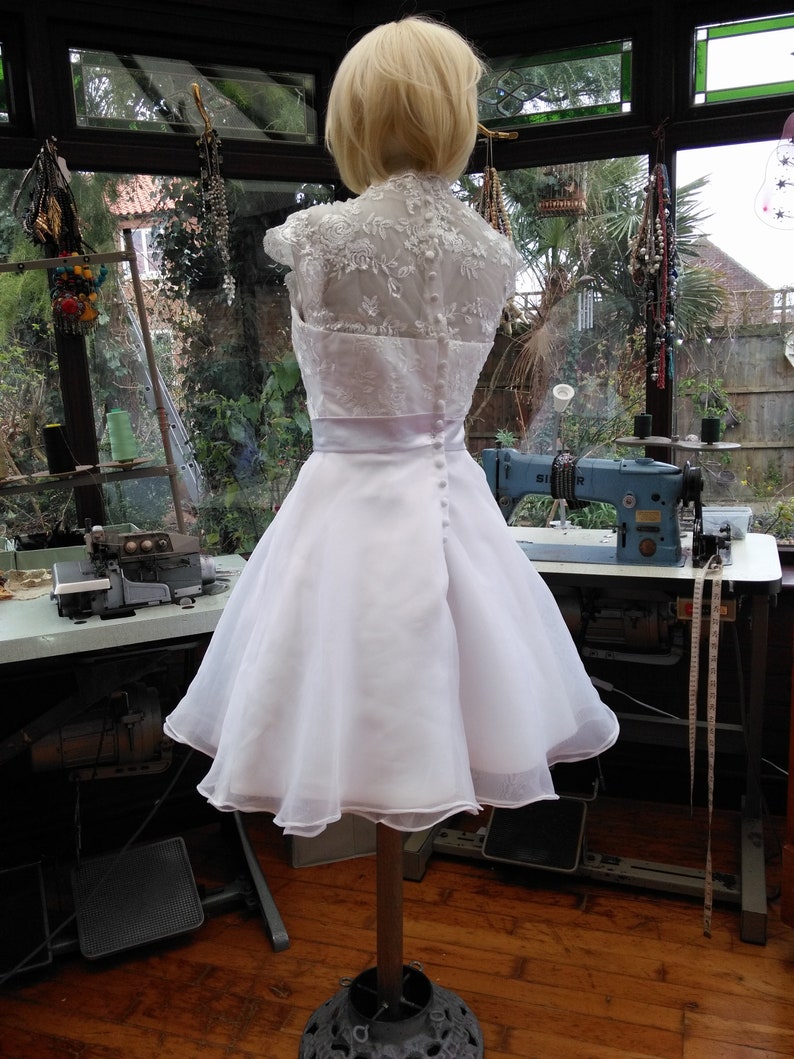 White Short Wedding Dress Shaped Bra Inserts Lace Bodice With Etsy