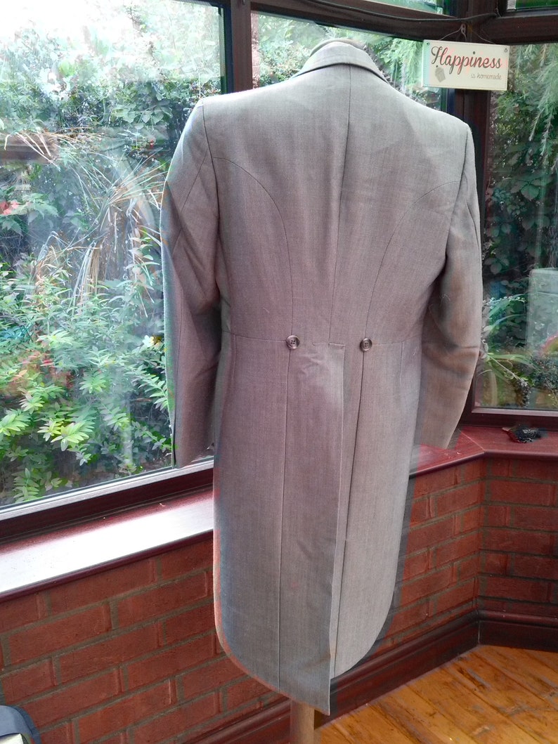 Mens evening dinner evening jacket tailcoat light grey pinstripe new chest 42inch Christmas Wedding evening wear