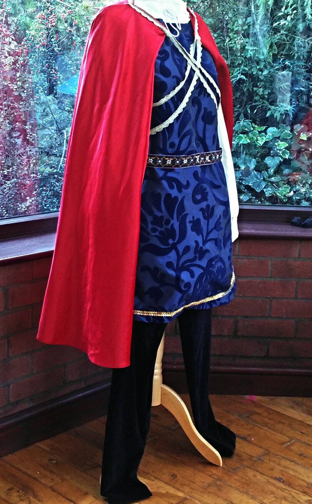 Image of Custom Made Full Costume Prince Cosplay Stage Party Theatre Jacket Cloak Frilled Hat Pants Custom To Your Own Measurements & Color