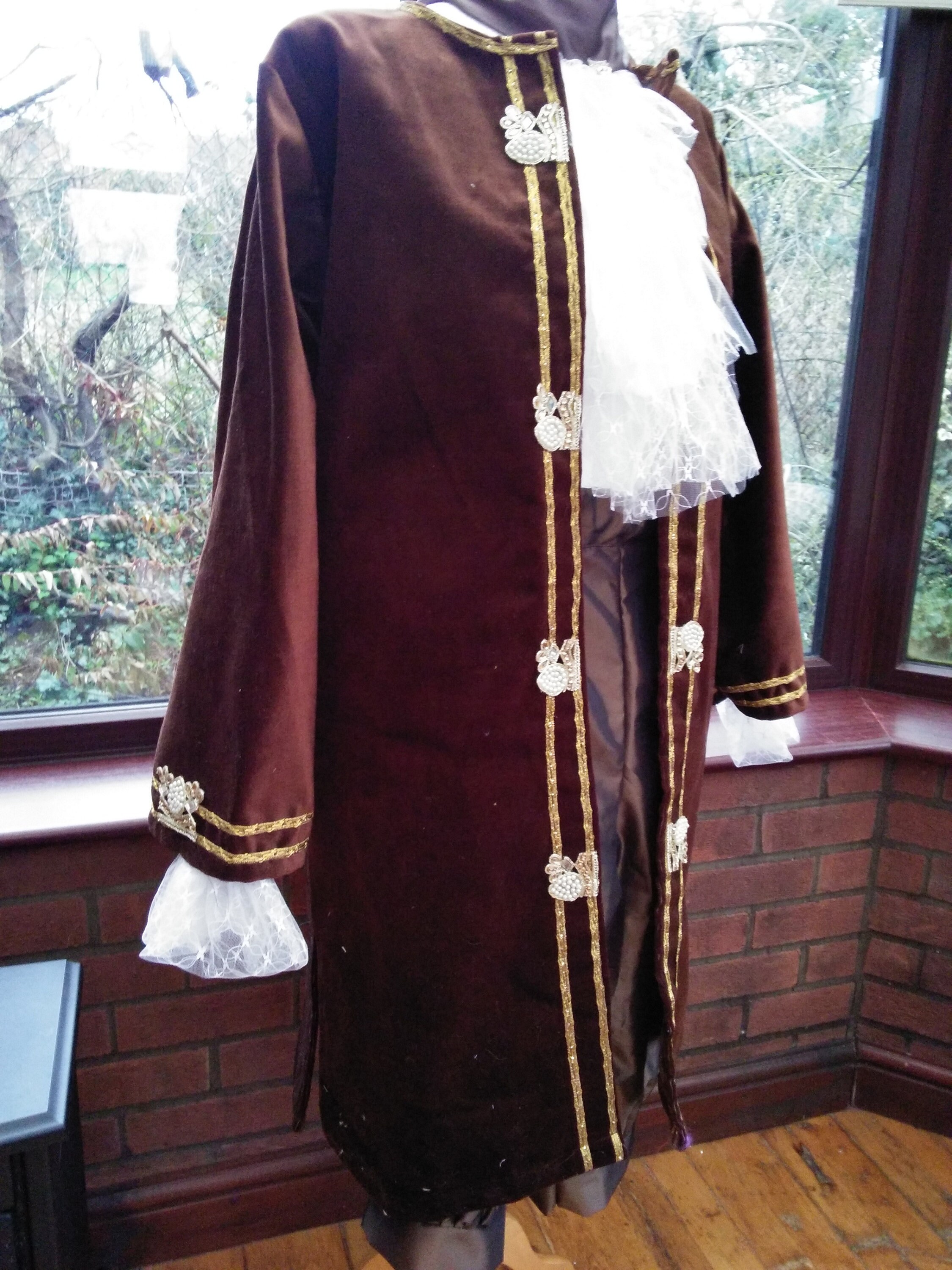 Image of Ready Made Costume Versaille Prince Stage Party Jacket Frilled Shirt Cravat Hat Pants Custom To Your Own Measurements & Color