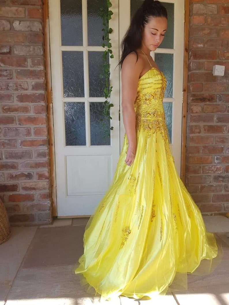 Uk size14 and USA size10 boned shaped corset top wedding bridesmaid prom party evening cocktail dress satin with chiffon overlay