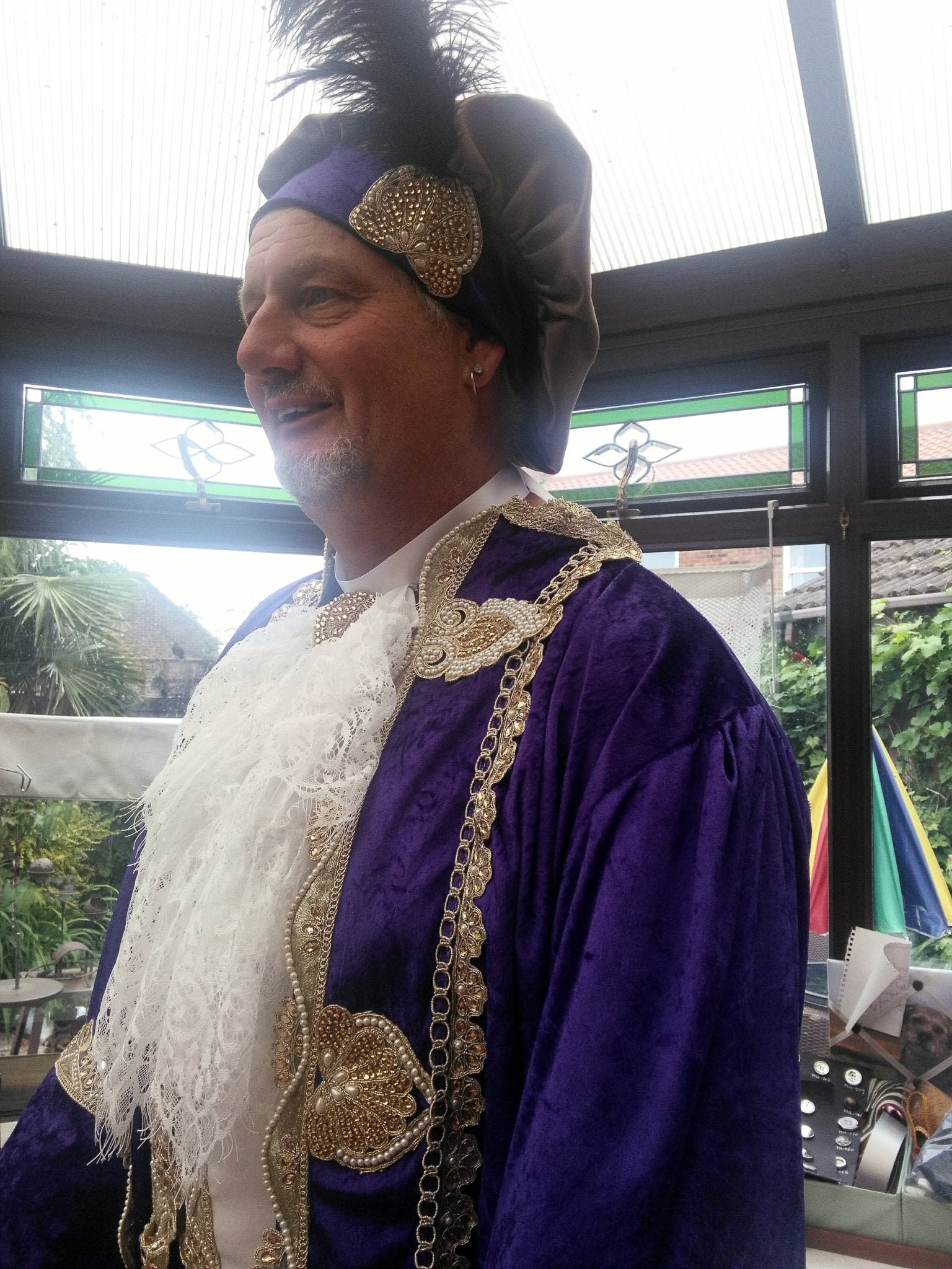 Image of Custom Made To Measure Complete Regency Costume in Velvet With Gold Trim 17Th 18Th Century Waistcoat Frilled Cravat Hat Pants & Jacket