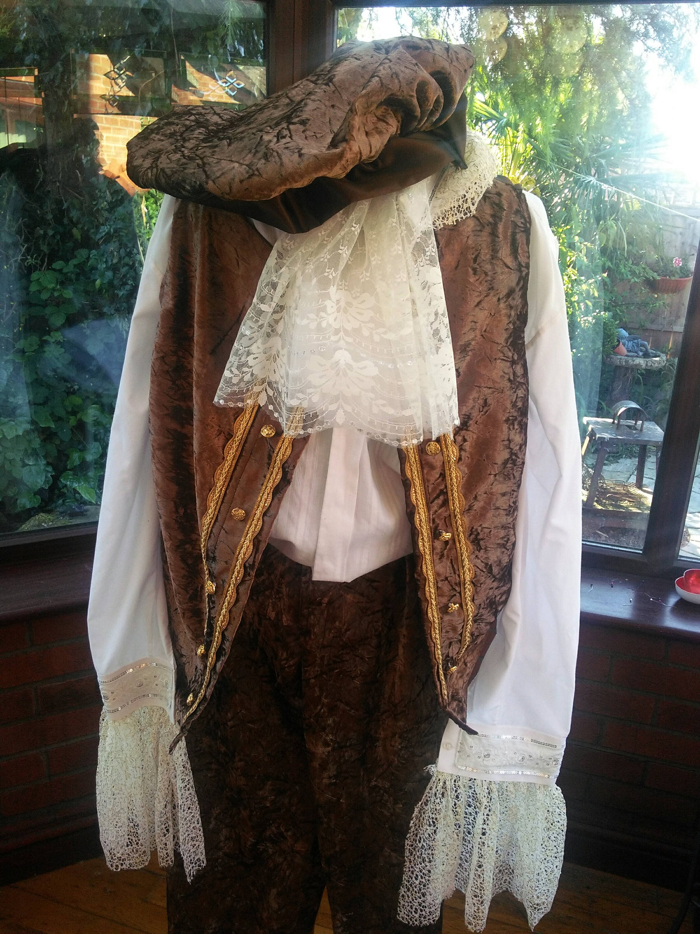 Image of Custom Made Costume Prince Stage Party Theatre Jacket Frilled Cravat Hat Pants & Shirt Custom To Your Own Measurements Color