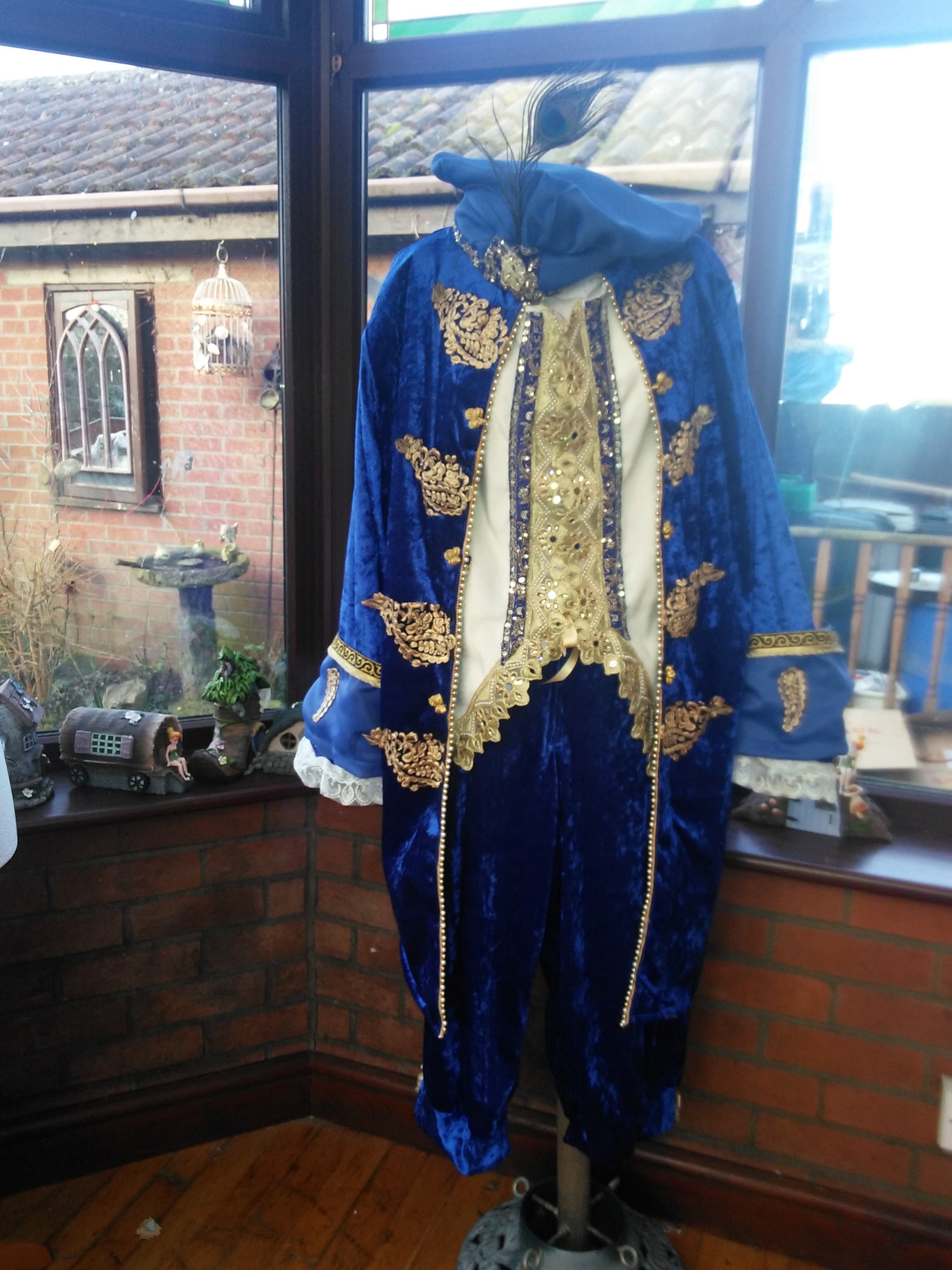 Image of Custom Costume Versaille Prince Stage Party Jacket Waistcoat Frilled Shirt Cravat Hat Pants Custom Made To Your Own Measurements & Color