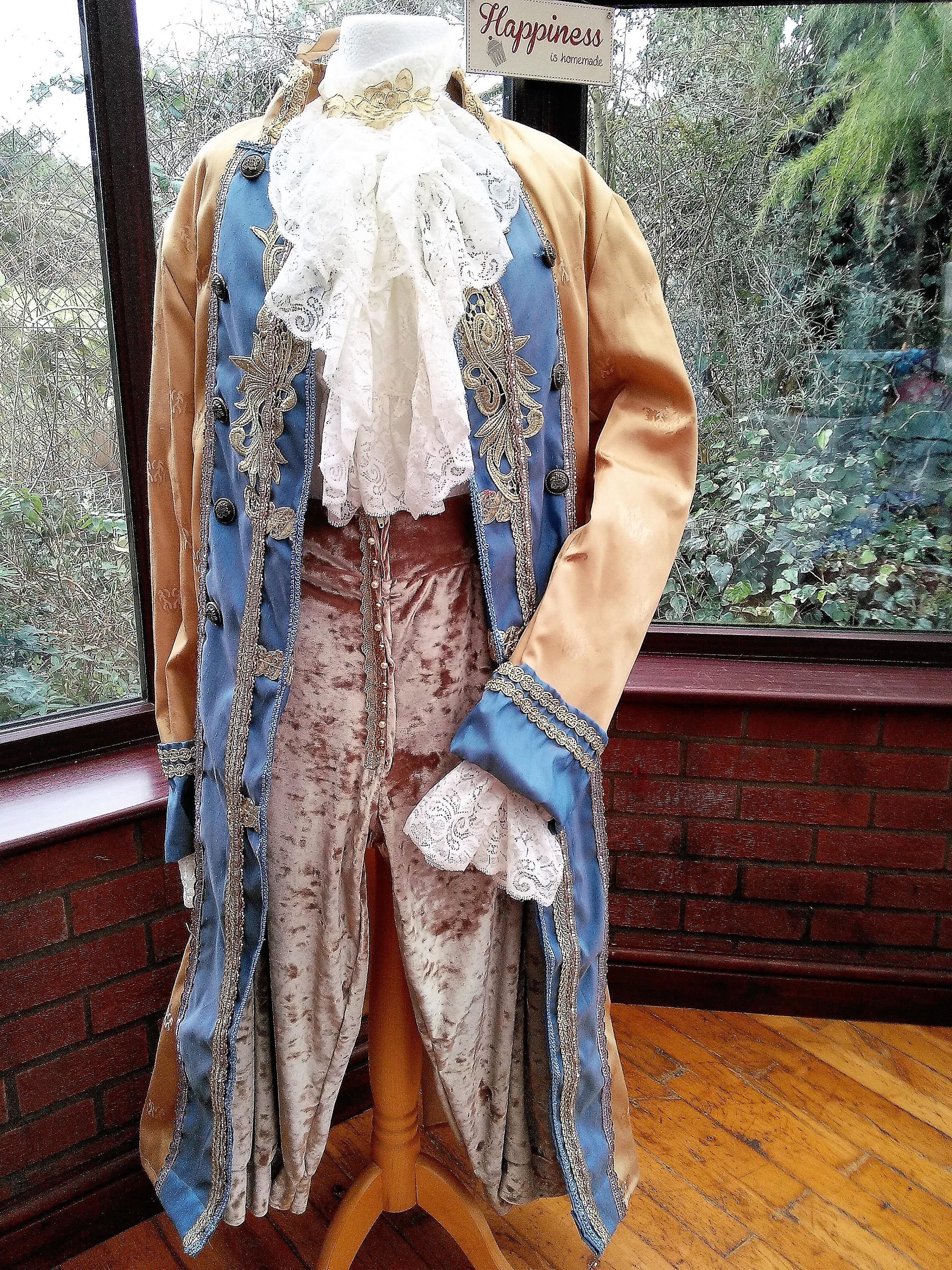 Image of Custom Costume Versaille Prince Stage Party Jacket Frilled Shirt Cravat Hat Pants Custom Made To Your Own Measurements & Color